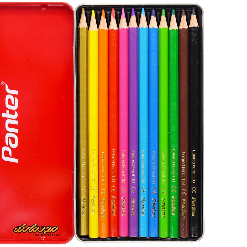 مداد رنگی پنتر جعبه فلزی 12 (3)
