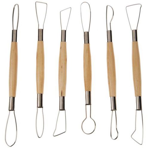 ابزار گل سفالگری 2 طرفه چوبی