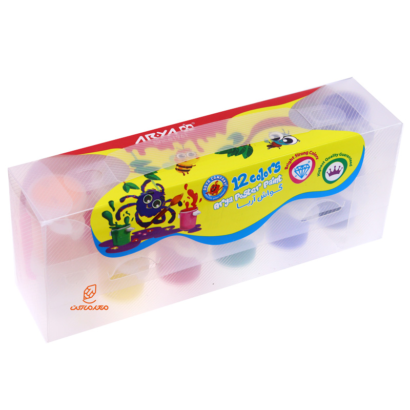 گواش 12 رنگ طلقی پیوسته آریا ARYA