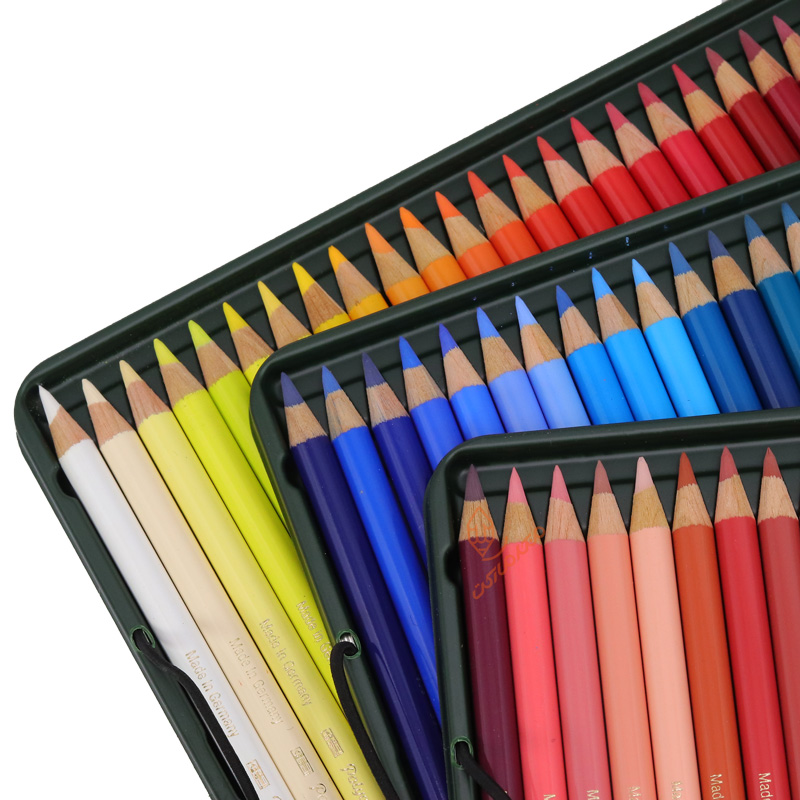 مداد رنگی 120 رنگ جعبه فلزی پلی کروم فابر کاستل