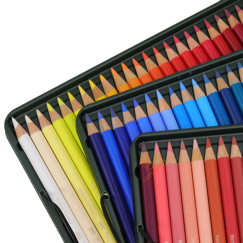 مداد رنگی 120 رنگ پلی کروموس جعبه فلزی فابرکاستل FABERCASTELL (9)