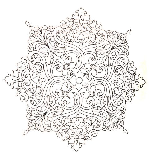 رنگ آمیزی پیشرفته نقش های ماندالا