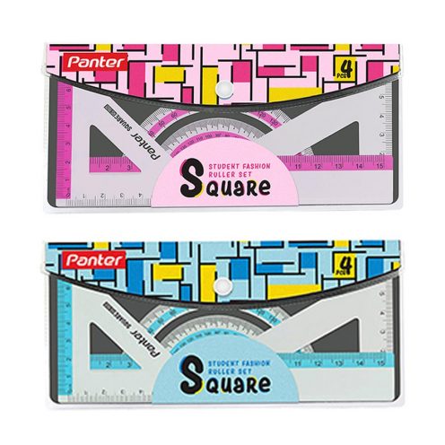 ست 4 تیکه خط کش و نقاله فلزی 1921 پنتر