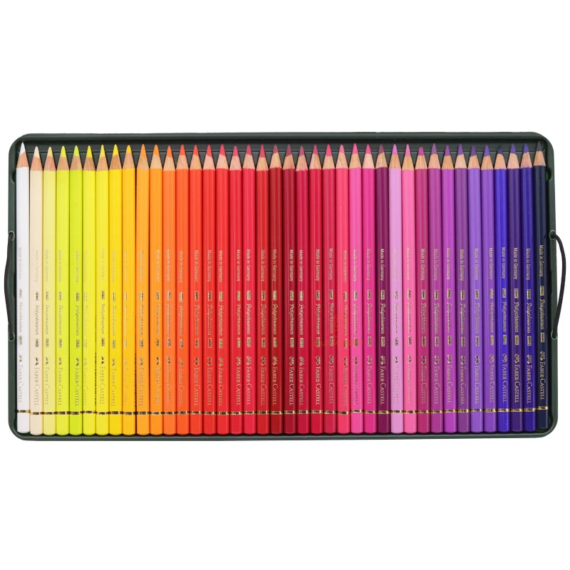 مداد رنگی 120 رنگ پلی کروموس جعبه فلزی فابرکاستل FABERCASTELL (8)