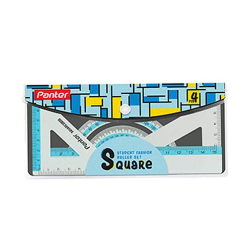 ست 4 تیکه خط کش و نقاله فلزی 1921 پنتر