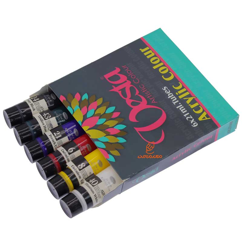 رنگ اکریلیک 6 رنگ 21 میل وستا VESTA