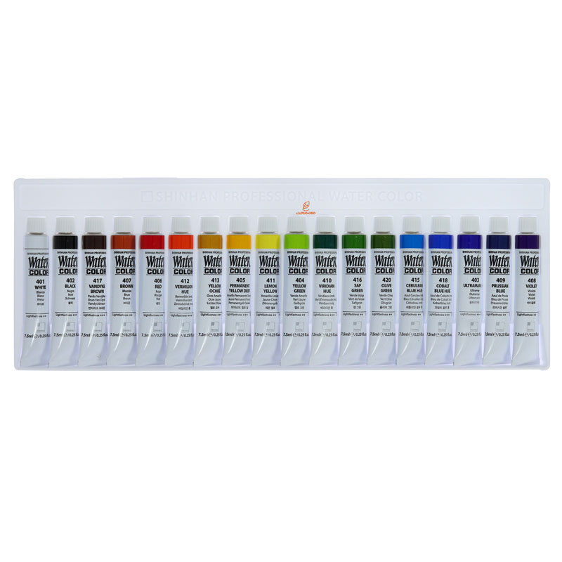 آبرنگ تیوپی 18 رنگ شین هان (3)