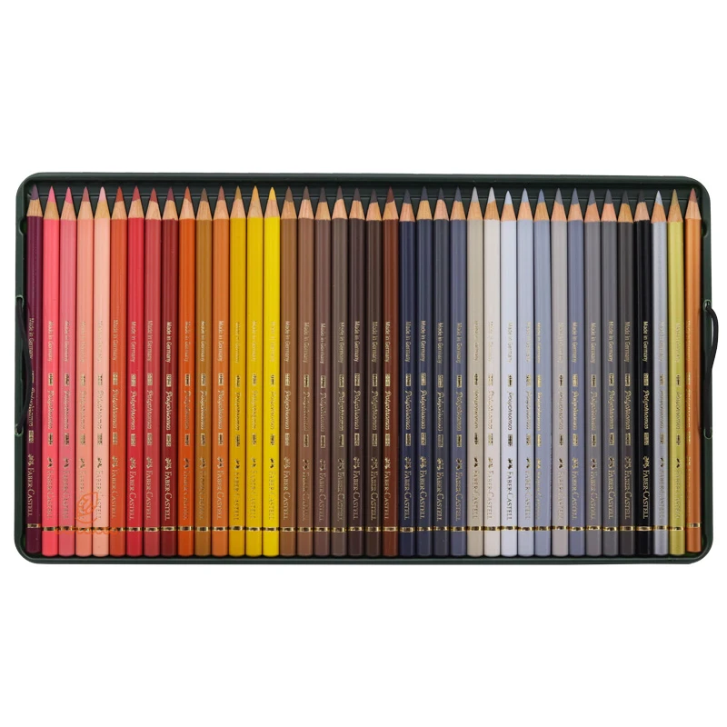 مداد رنگی 120 رنگ پلی کروموس جعبه فلزی فابرکاستل FABERCASTELL (6)