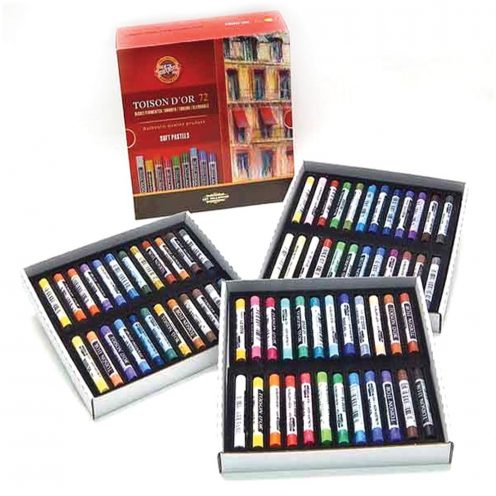 گچ پاستل 72 رنگ مقوایی کوه نور