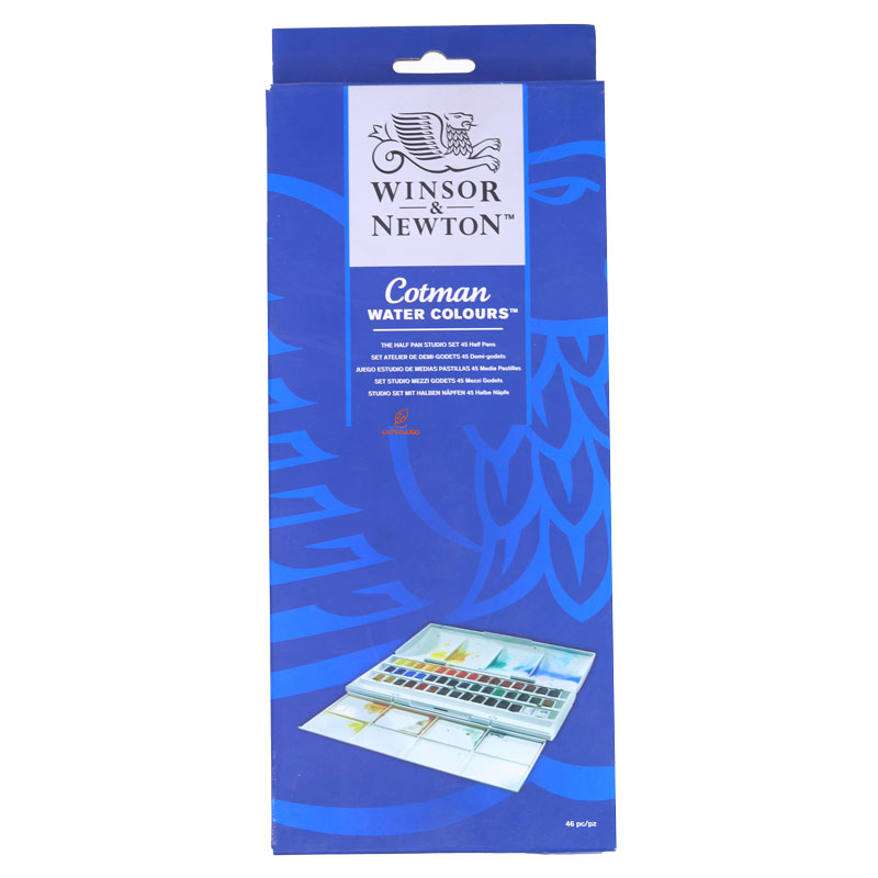 آبرنگ قرصی 45 رنگ کاتمن وینزور