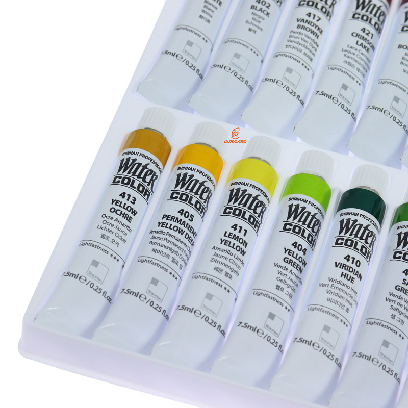 آبرنگ تیوپی 24 رنگ شین هان (4)