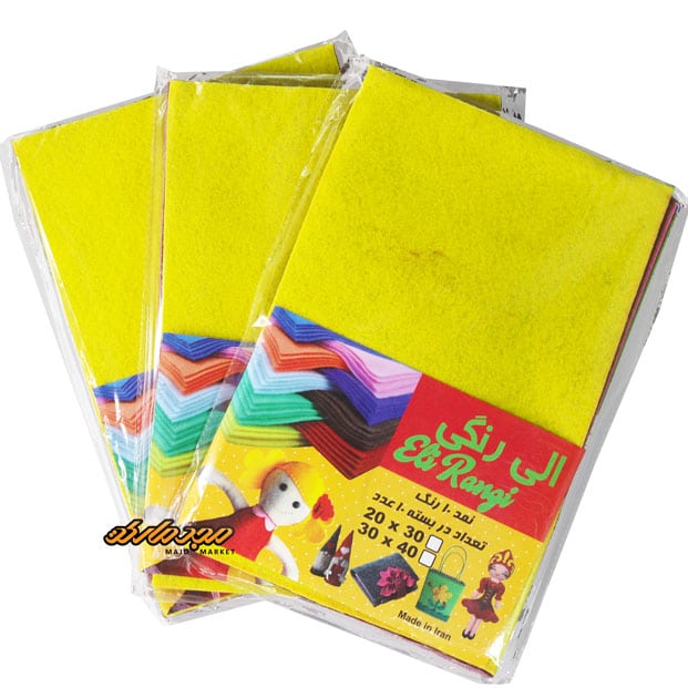 نمد رنگی 10 عددی سایز A4 الی رنگی (2)