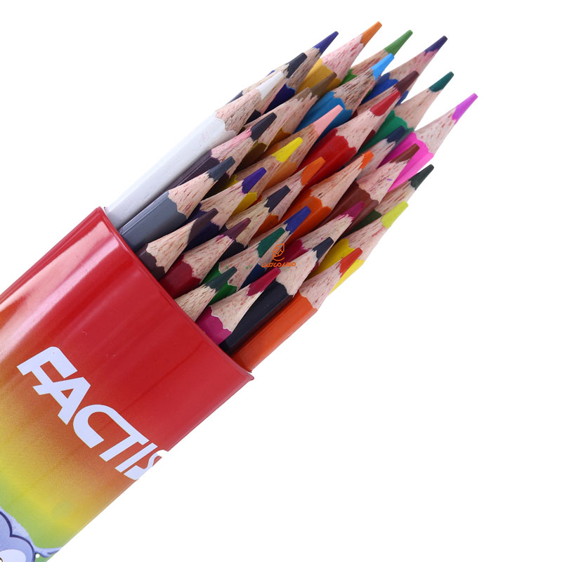 مداد رنگی 36 رنگ جعبه استوانه ای فلزی طرح جغد فکتیس (5)