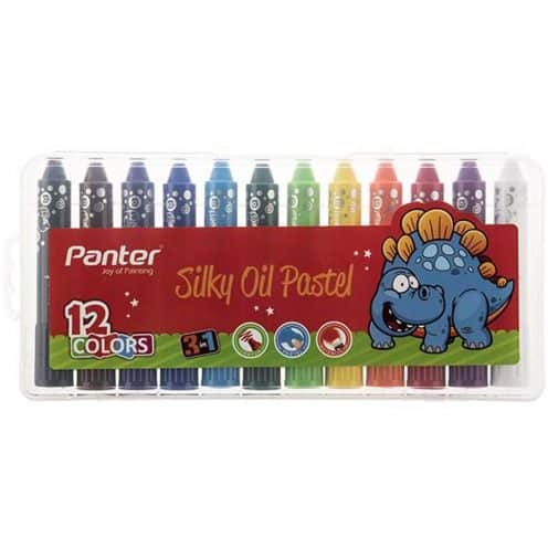 پاستل روغنی 12 رنگ سیلکی 3 کاره پنتر