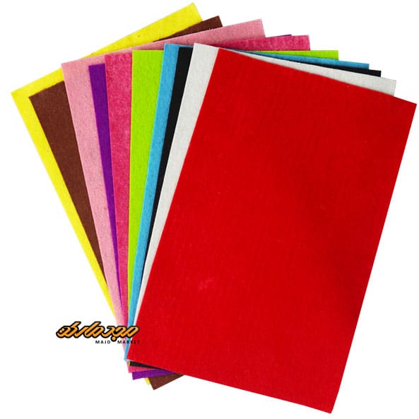 نمد رنگی 10 عددی سایز A4 الی رنگی