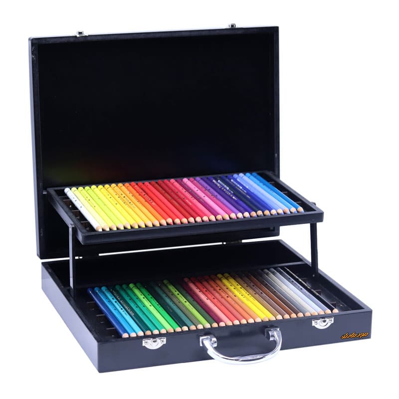 مداد رنگی پلی کروموس 60 رنگ + جعبه چوبی مشکی