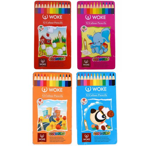 مداد رنگی 12 رنگ فلزی ووک WOKE