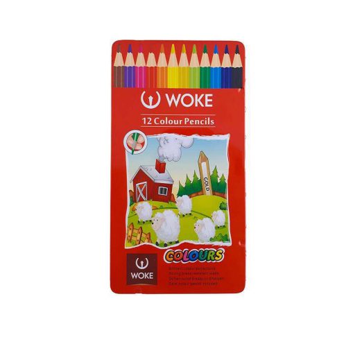 مداد رنگی 12 رنگ فلزی ووک