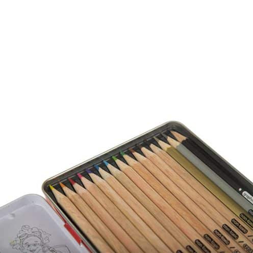 مداد رنگی 12+3 رنگ فلزی آریا