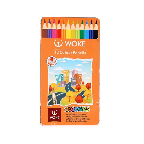 مداد رنگی 12 رنگ فلزی ووک