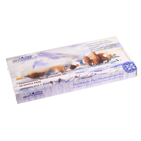 آبرنگ 48 رنگ جعبه چوبی افرا (1)