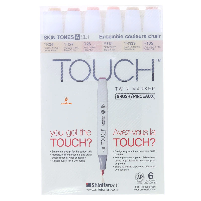 ست ماژیک 6 عددی براش رنگ پوست A تاچ TOUCH (2)