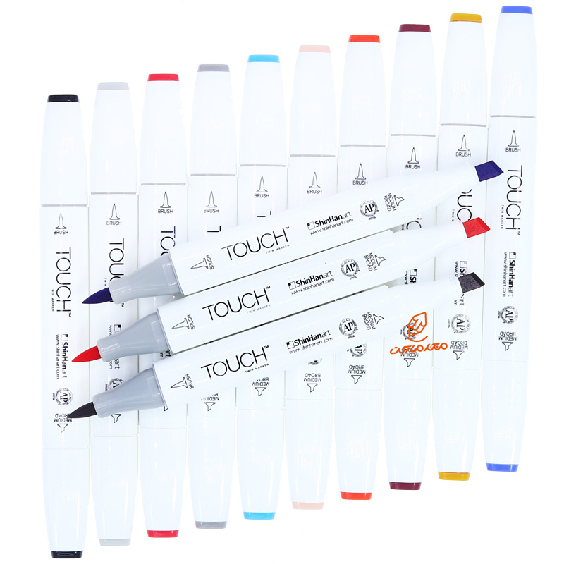 ماژیک 2 سر راندو براش بدنه سفید تاچ