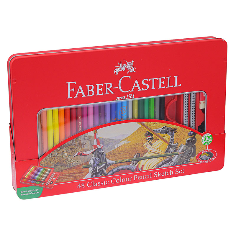 مدادرنگی 48 رنگ فلزی طرح کلاسیک فابرکاستل FABERCASTELL