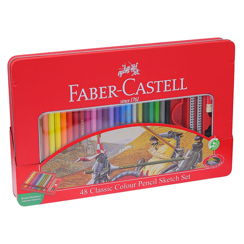 مدادرنگی 48 رنگ فلزی طرح کلاسیک فابرکاستل FABERCASTELL (2)