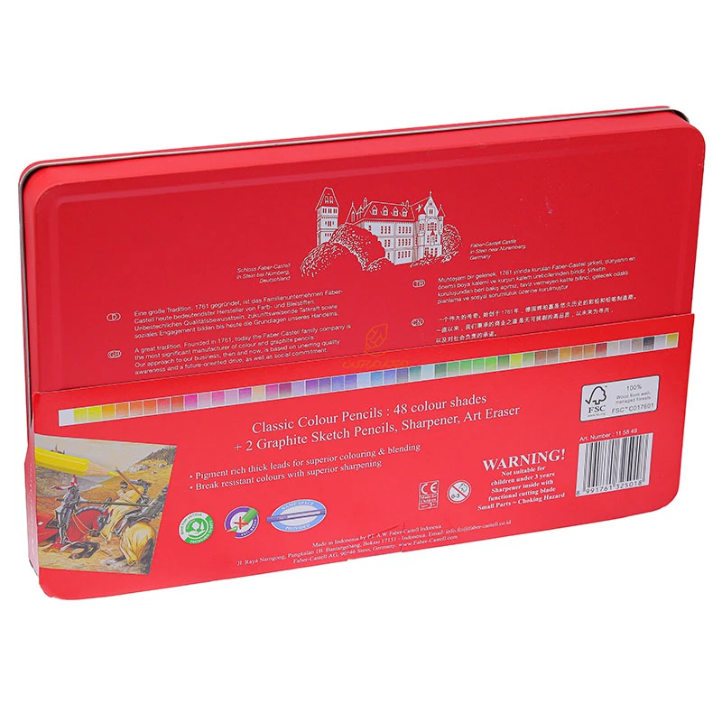 مدادرنگی 48 رنگ فلزی طرح کلاسیک فابرکاستل FABERCASTELL (3)