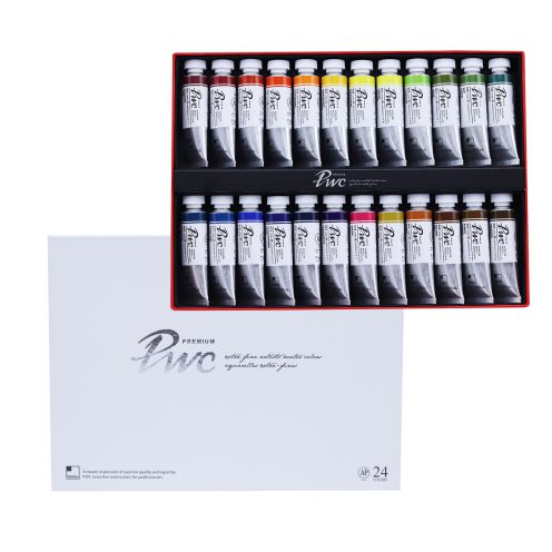 آبرنگ 24 رنگ حرفه ای PWC شین هان