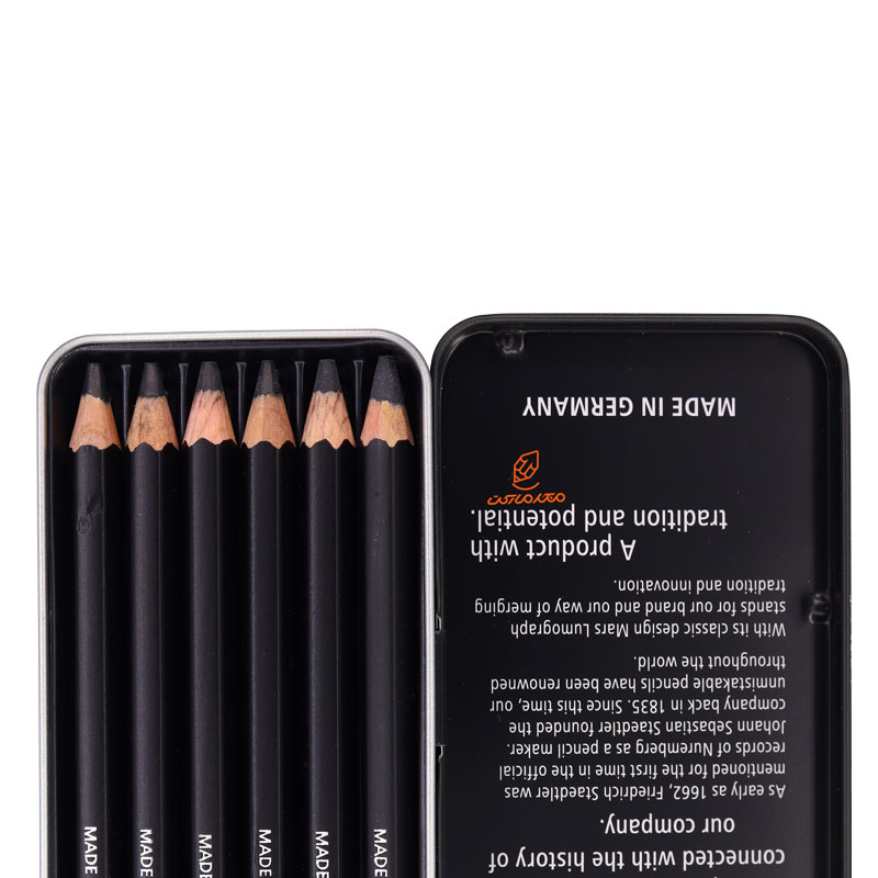 ست مداد طراحی 6 عددی مارس لوموگراف مشکی استدلر (1)