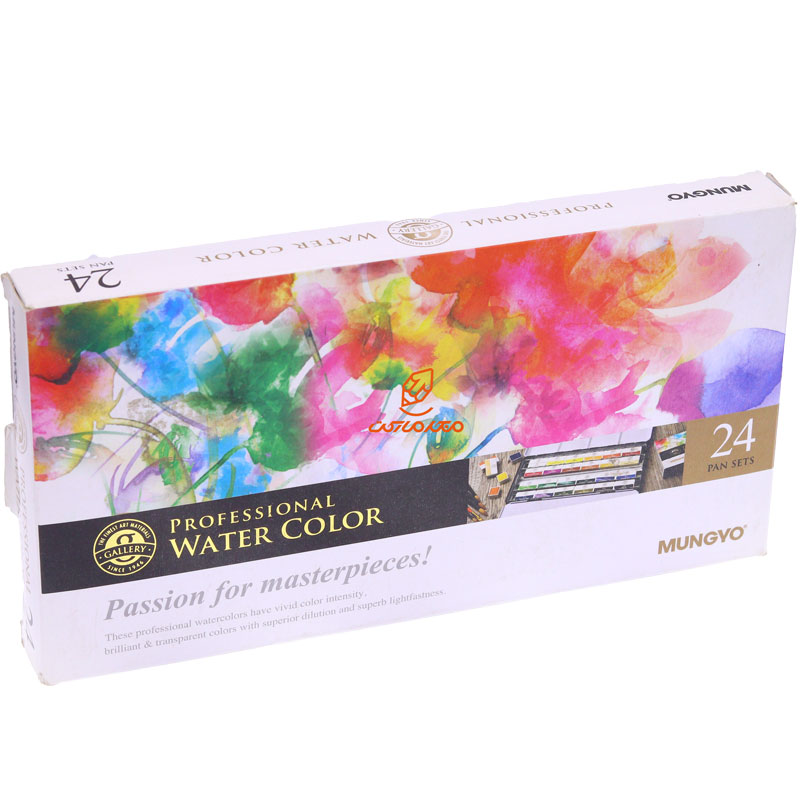 آبرنگ 24 رنگ قرص بزرگ مانگیو MUNGYO (2)