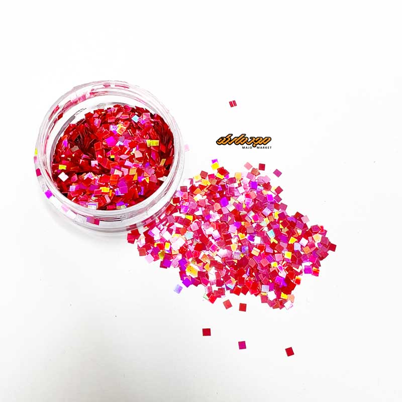 اکلیل هولوگرامی مربعی صورتی