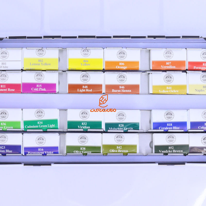 آبرنگ 24 رنگ قرص بزرگ مانگیو MUNGYO (8)