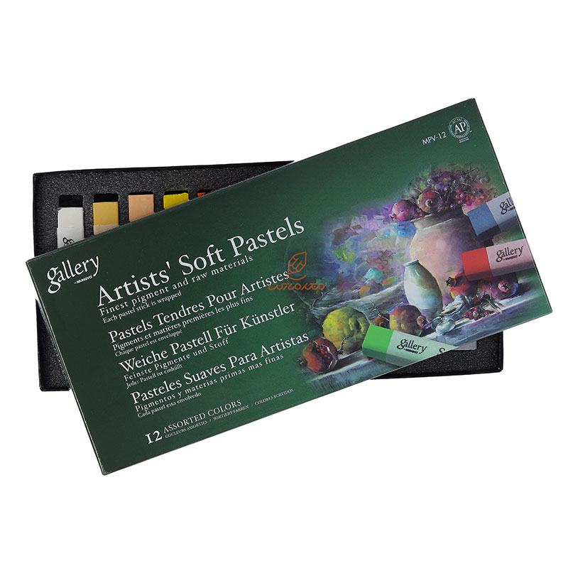 گچ پاستل 12 رنگ گالری