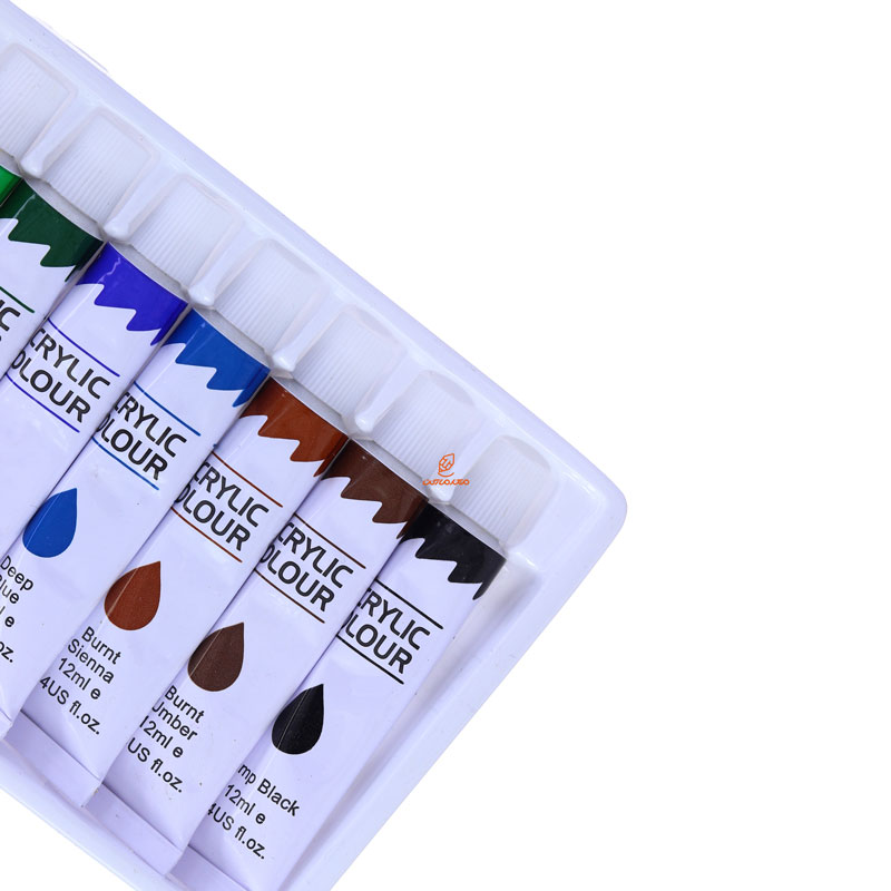 اکریلیک 12 رنگ + قلمو مسکو (5)