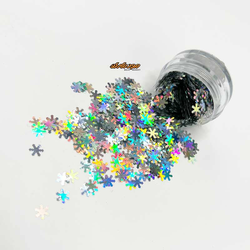 اکلیل هولوگرامی برف نقره ای