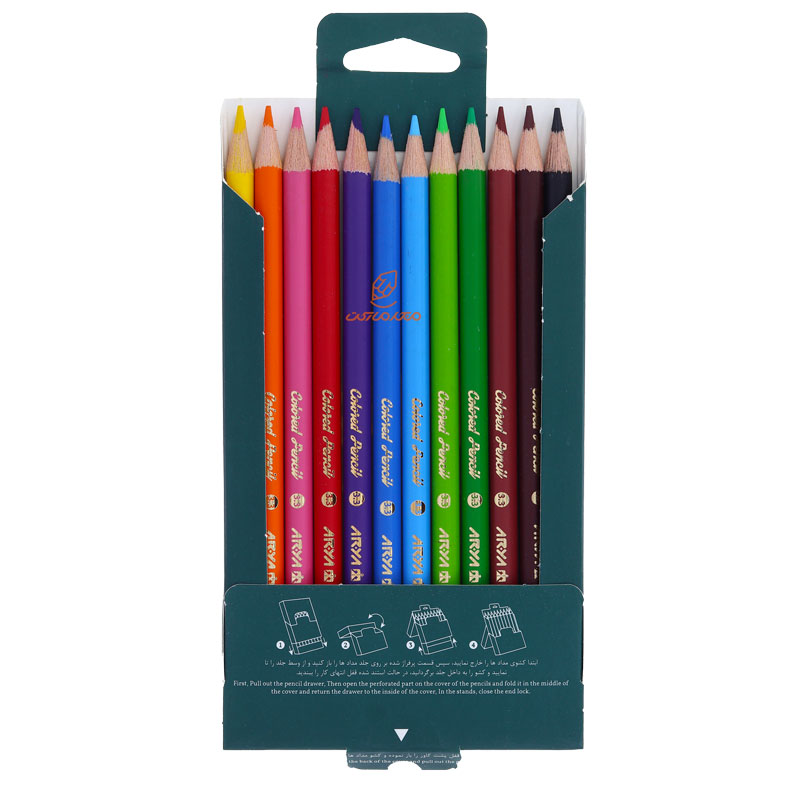 مداد رنگی 12 رنگ جعبه مقوایی آرتیست آریا (3)