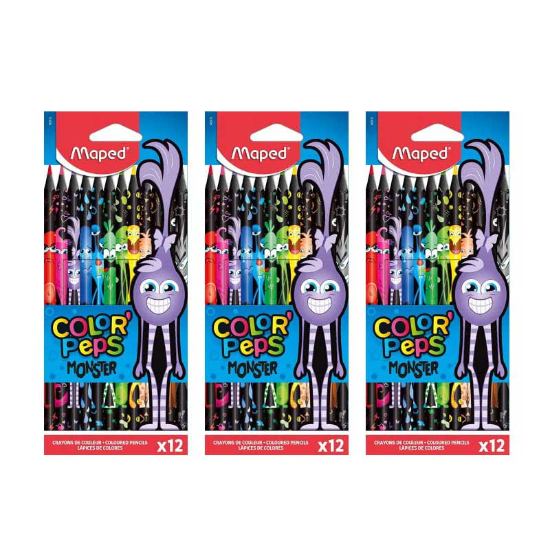 مداد رنگی 12 رنگ سری پپس کالر مپد