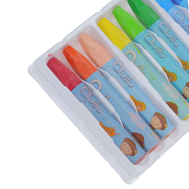 پاستل روغنی 12 رنگ جعبه مقوایی کویلو QUILO (1)