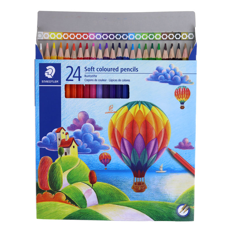 مداد رنگی 24 رنگ جعبه مقوایی سافت استدلر (3)