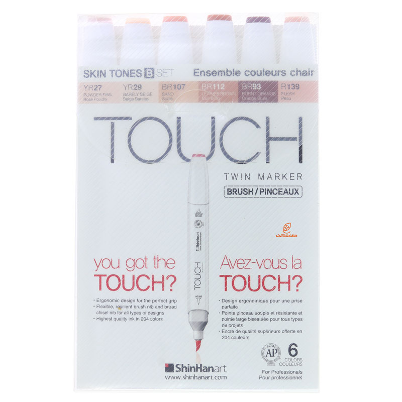 ست ماژیک 6 عددی براش رنگ پوست B تاچ TOUCH