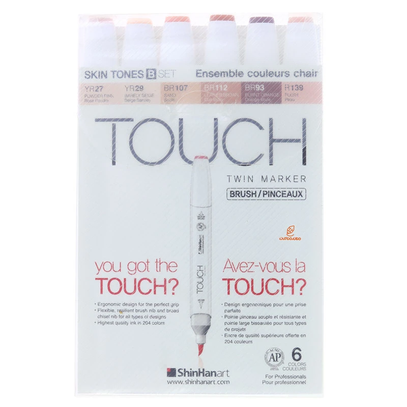 ست ماژیک 6 عددی براش رنگ پوست B تاچ TOUCH (3)