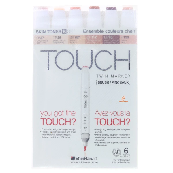 ست ماژیک 6 عددی براش رنگ پوست B تاچ TOUCH