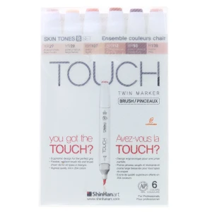 ست ماژیک 6 عددی براش رنگ پوست B تاچ TOUCH