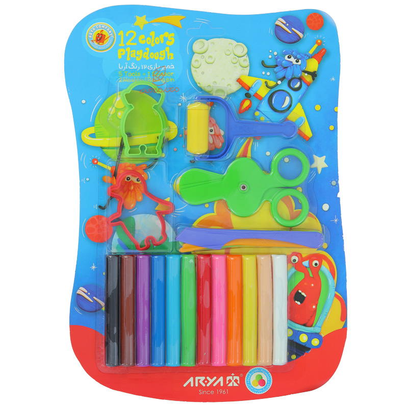 خمیر بازی 12 رنگ وکیوم با ابزار آریا (4)