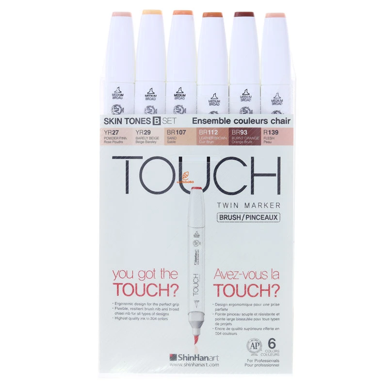 ست ماژیک 6 عددی براش رنگ پوست B تاچ TOUCH (1)