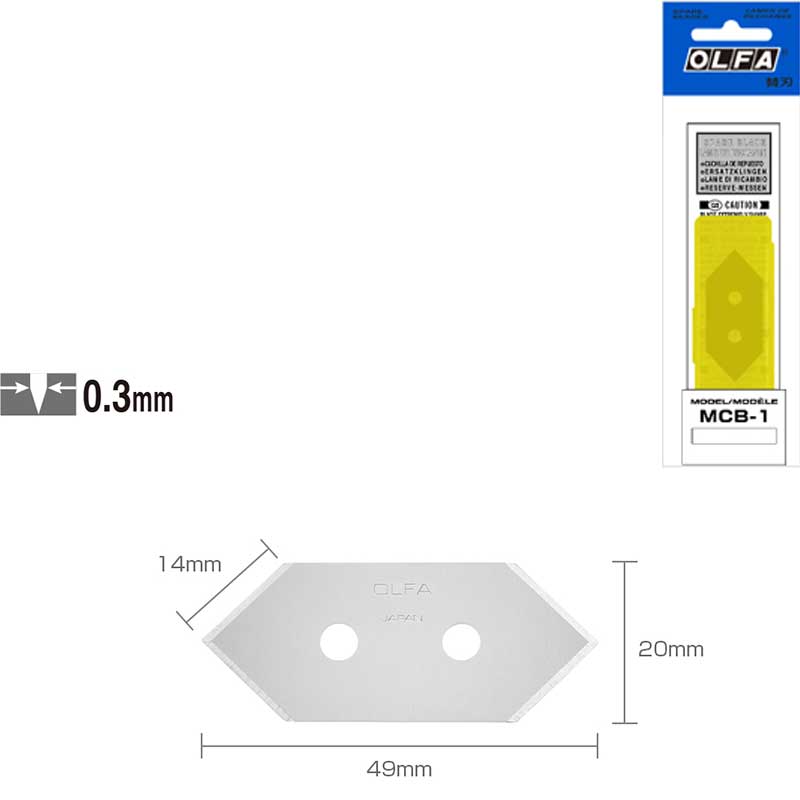 تیغ کاتر فارسی بر MCB-1 الفا OLFA