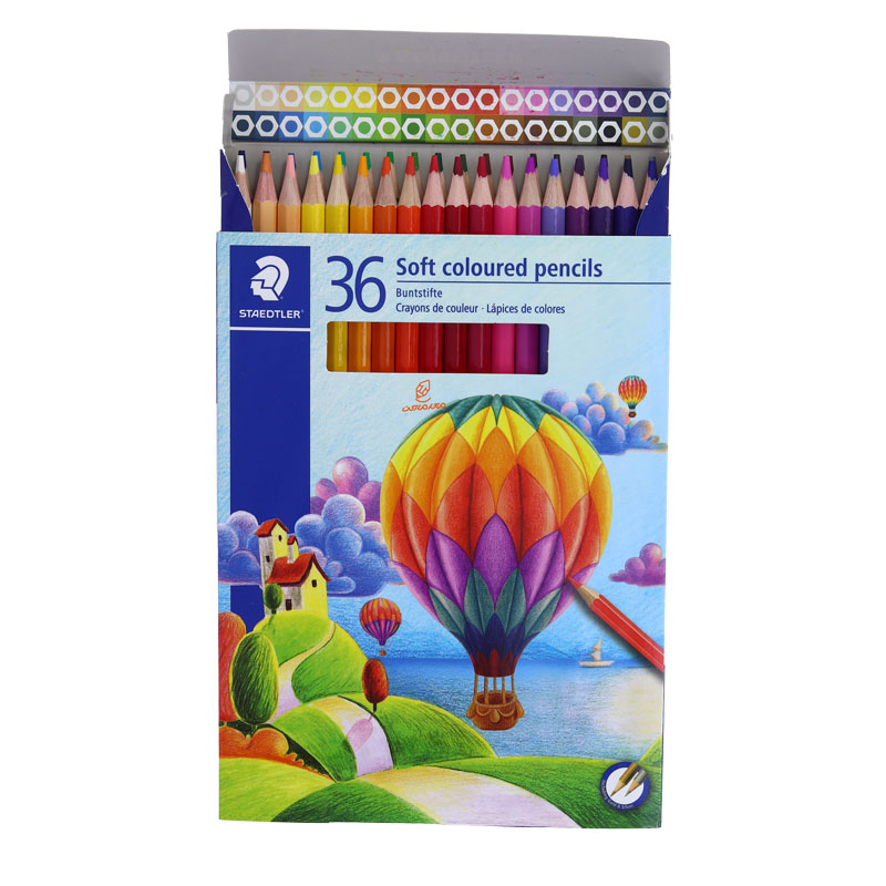 مداد رنگی 36 رنگ جعبه مقوایی سافت استدلر (5)